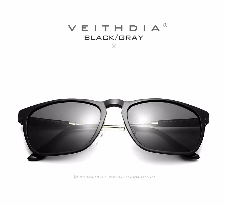 VEITHDIA, квадратные солнцезащитные очки, Винтажные Солнцезащитные очки, мужские, модные, поляризационные, брендовые, дизайнерские, солнцезащитные очки для мужчин/женщин, 6368