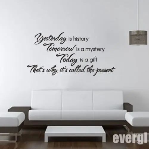 Наклейка на стену сделай сам с цитатой Завтра is Mystery Today Виниловая наклейка Deca Decor