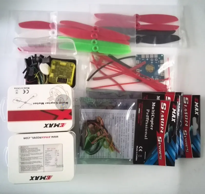 Электронабор EMAX MT2204 CC3D + 2300KV мотор Simon K/BLheli 12A ESC 5045/6045 пропеллеры для DIY