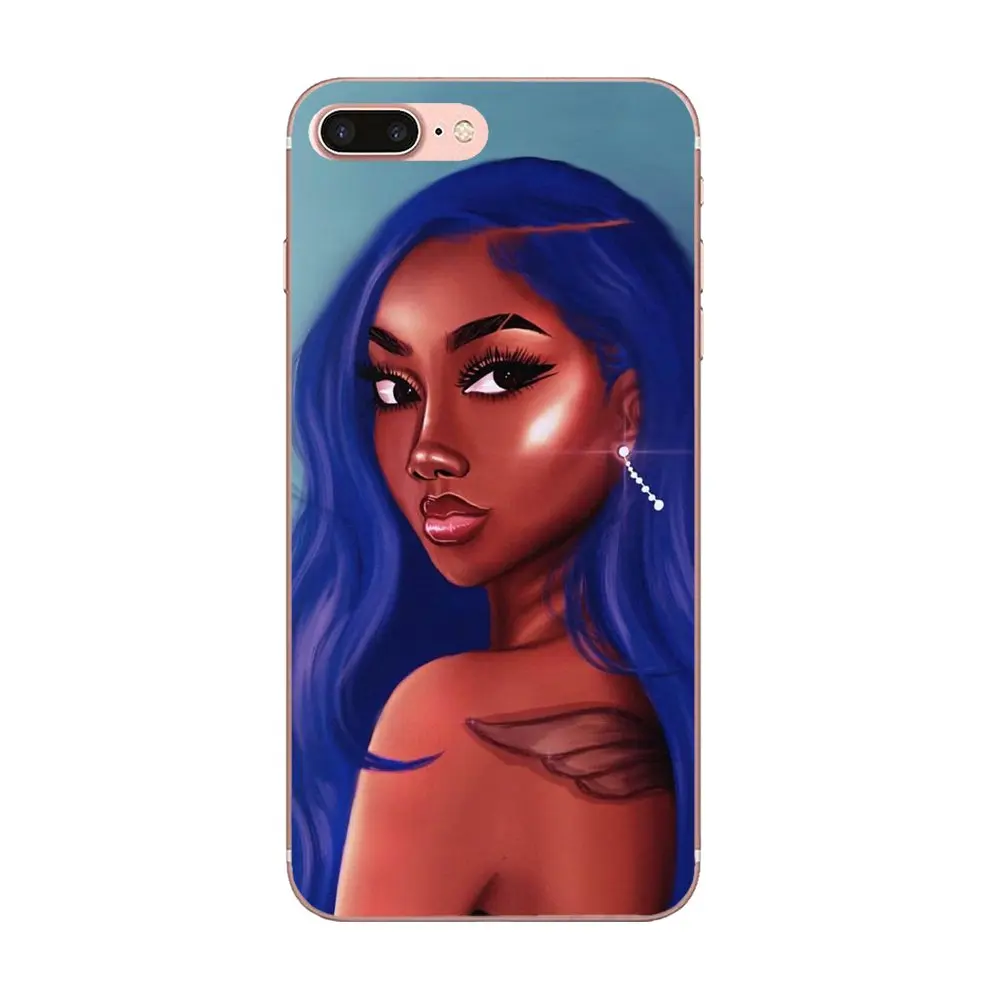 Меланина попсовое Aba королевы для девочек черного цвета Galaxy A3 A5 A7 On5 On7 2015 2016 2017 Grand