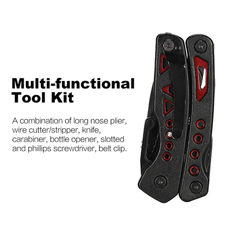 KALAIDUN Mutiltool плоскогубцы многофункциональный инструмент складной карманный EDC брелок походный инструмент нож открывалка для бутылок Отвертка Набор бит