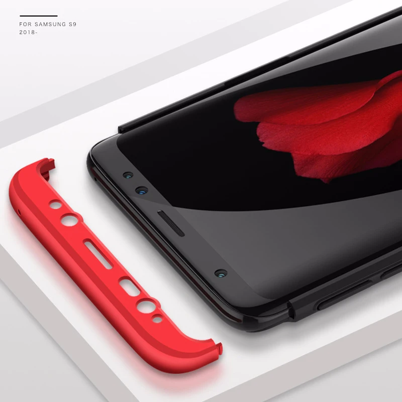 Новинка для samsung Galaxy S9 чехол S8 крышка трехступенчатая полная защита плюс матовый