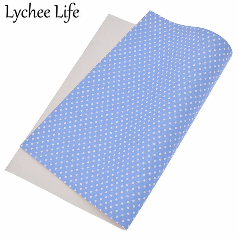 Lychee Life Dots напечатаны звезды кожа ткань A4 красочные 29x21 см PU ткань DIY ручной работы швейная одежда аксессуары