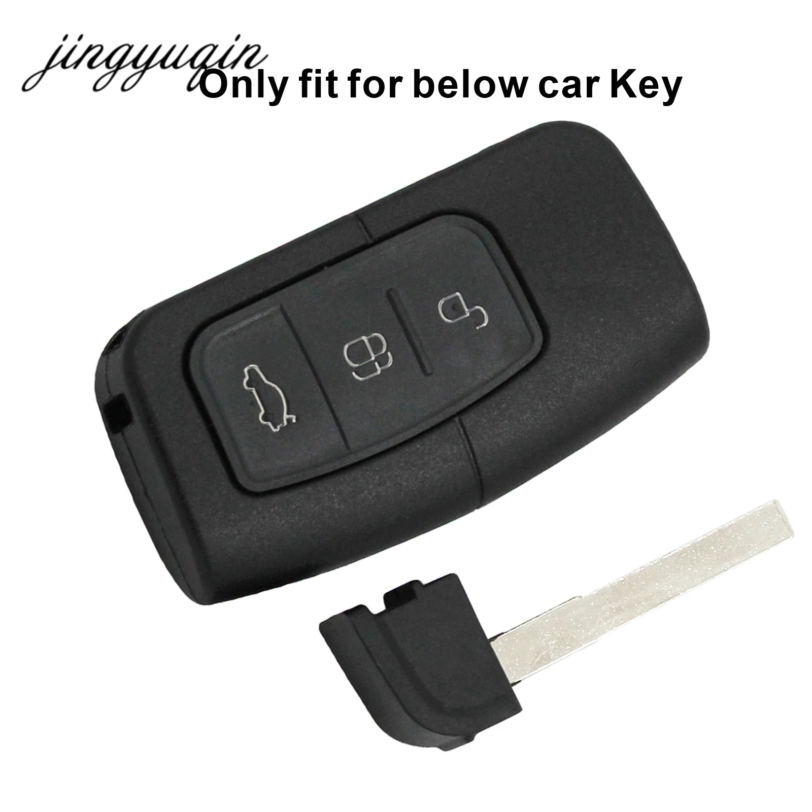 Силиконовый чехол для ключей с 3 кнопками дистанционного управления jingyuqin Ford Focus