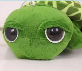 Плюшевая игрушка-черепаха с большими глазами лежащая животик кукла подарок на