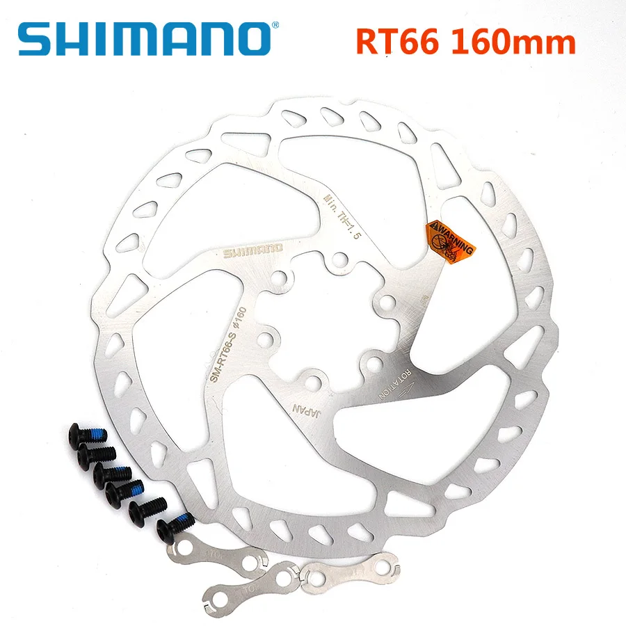 SHIMANO SM-RT66, 160 мм, 6 болтов, диск, ротор MTB, запчасти для горного велосипеда SLX Deore ZEE RT66, Shimano, оригинальные товары, Аксессуары для велосипеда