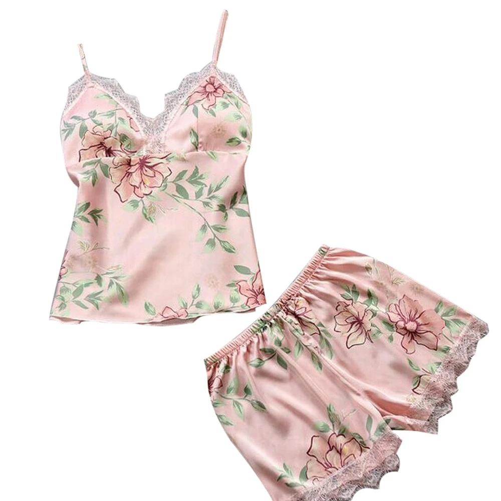 Модная женская пижама JAYCOSIN модная пикантная кружевная Пижама с цветами женское