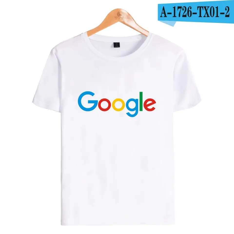 White Повседневная футболка Google, одежда с принтом Google, футболка с круглым вырезом и короткими рукавами, футболка с логотипом Google, футболка с короткими рукавами - Цвет: White