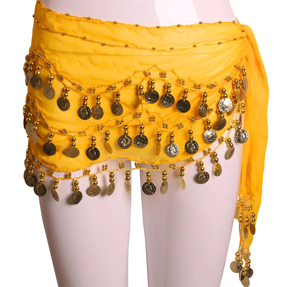 Женский 3 слойный пояс для танца живота 2018|belly dance coin scarf|coin scarvesbelly hip |