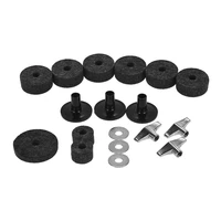 pack of 18 pcs drum kit accessories set cymbal stand felts hi hat clutch felts hi hat cup felts cymbal wing nuts cymbal sleeves