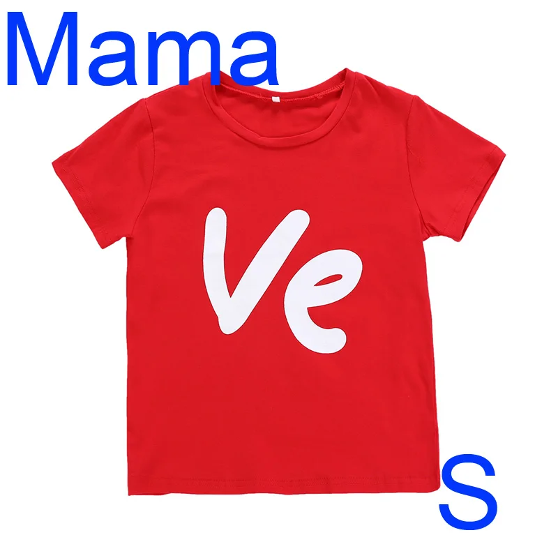 Mama S Одежда для мамы и сына «Love Me» Одежда для мамы и дочки одинаковые футболки для всей семьи летняя Одинаковая одежда для семьи «Mommy and Me» - Цвет: Mama S