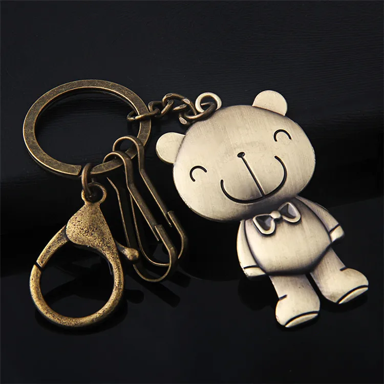 Брелок для ключей металлический винтажный милый медвежонок 2017|keychain love|fashion