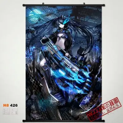 Home Decor японского аниме плакат прокрутки BLACK ROCK SHOOTER BRS - Цвет: Многоцветный