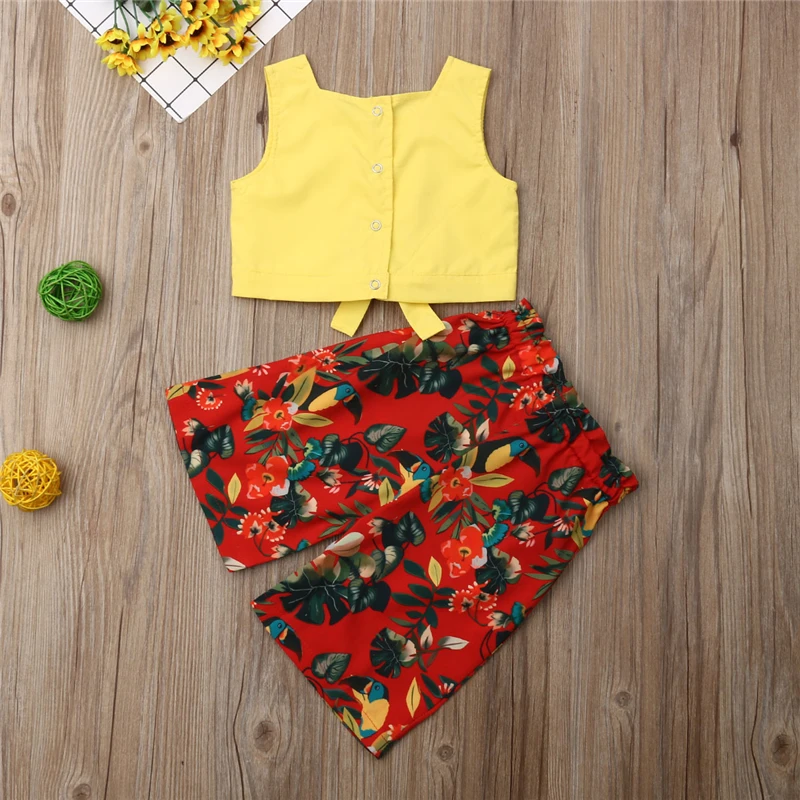 Летняя одежда для маленьких девочек комплект из 2 предметов летний одежды