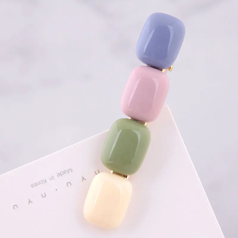 Women Girls hijab pins Side Hair Clip Candy Color Acrylic stone Pins Colored Jewelry | Украшения и аксессуары