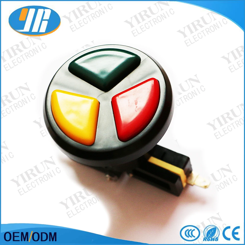 

2pcs Arcade 3 in 1 Round Push Button with microswitches for arcade game machines Triple Colors