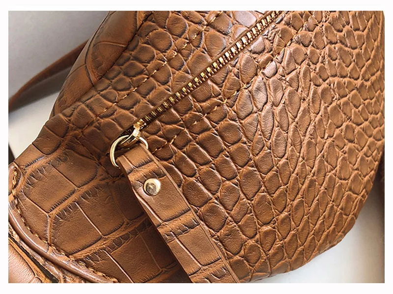 Модные женские нагрудные сумки New Trend Crocodile Messenger Сумка из искусственной кожи Fanny Pack Женские сумки на ремне с бананом