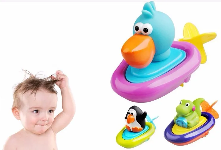 Детская Ванна игрушка Pull And Go лодка Ванна заводная игрушка дети играть в плавательный бассейн Ванна Пингвин динозавр игрушки для мальчиков девочек
