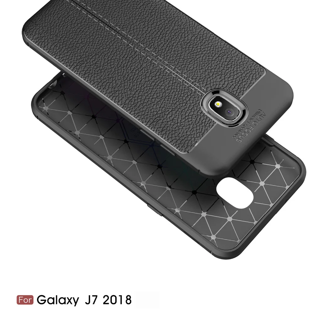 Чехол из углеродного волокна для Samsung GALAXY J3 2018 J4 J6 J7 Чехлы Европейская версия