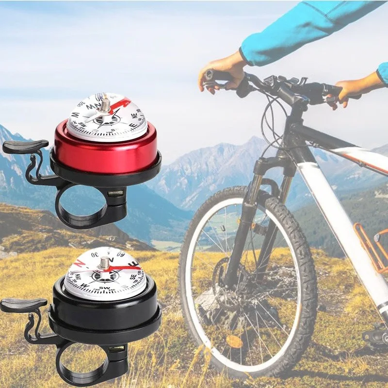 Большой самоприставной звонок для велосипеда с компасом размер MTB дорожный