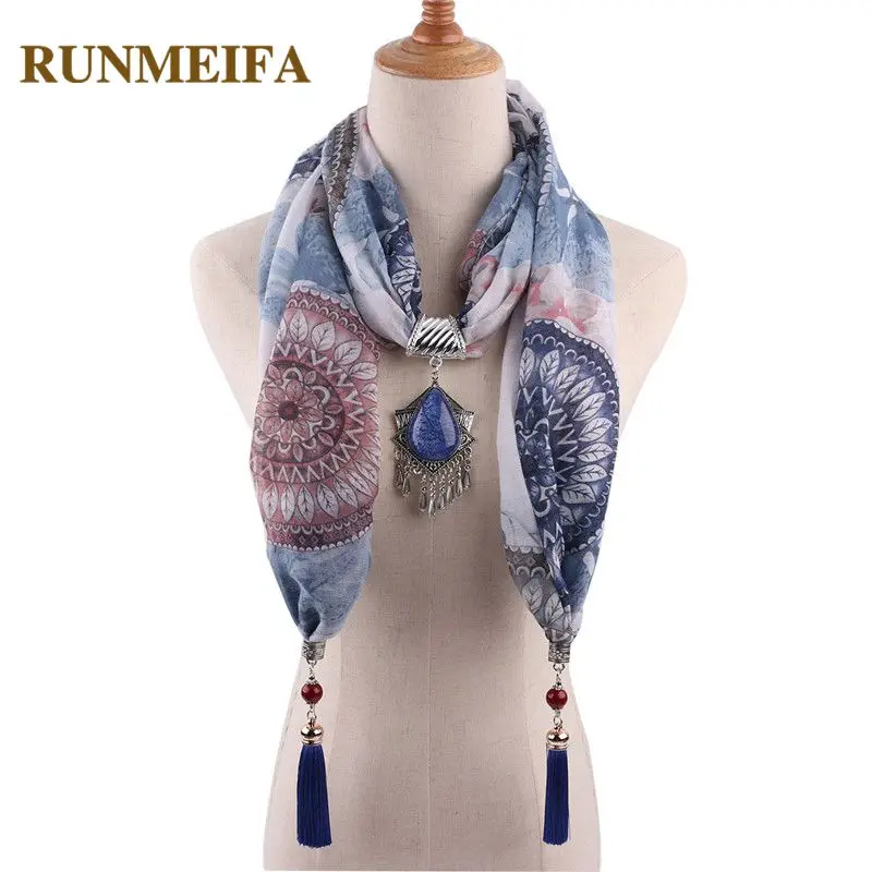 RUNMEIFA роскошный шарф ожерелье ювелирные изделия Подвески модное украшение хлопок