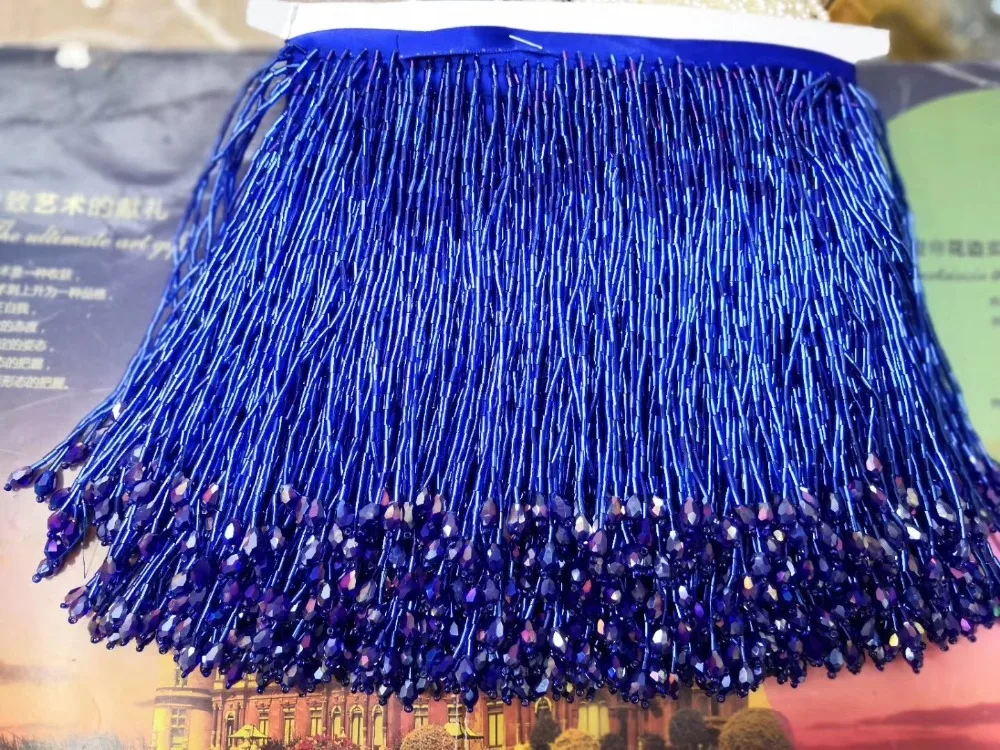 Pretty design beaded Fringe Ribbon Trim Tassel Lace for party Clothing Decoration 6 colors option | Дом и сад