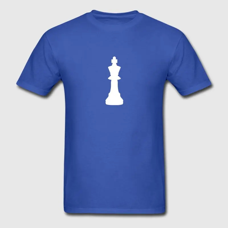 Новая мода Для мужчин футболка Шахматный Король комично короткий рукав Camisetas Hombre