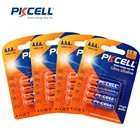 Щелочные батареи PKCELL LR03 1,5 в, 16 шт., AAA батареи E92 AM4 MN2400 3A, сухая батарея для электронного термометра