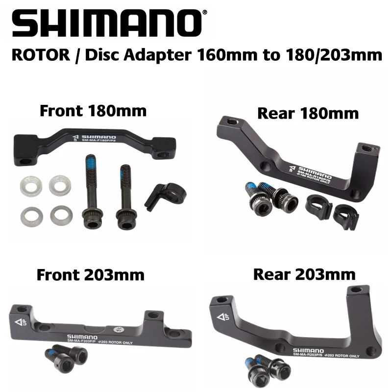 Оригинальный тормозной ротор Shimano дисковый адаптер для SM MA 180 мм 203 R180P/S R203P/S F180P/P