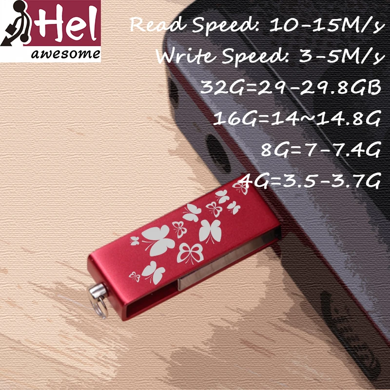 ПРОДАЖИ Pen Drive 32 ГБ USB Флэш-Накопители 16 Pendriver ключ usb 8 Pendirves сувенир палку Флэш-Диск