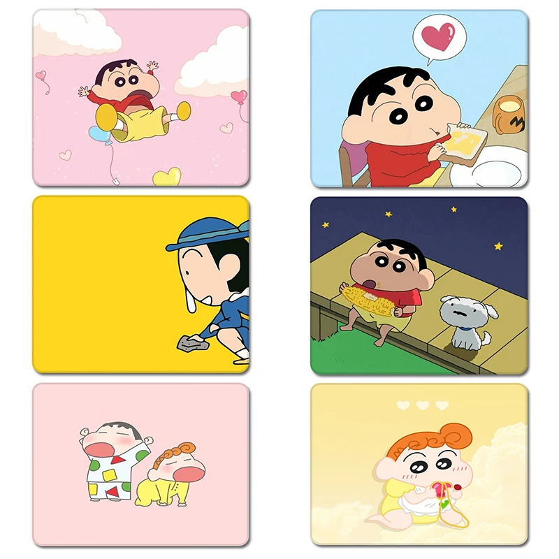 Crayon Shin chan японский аниме мультяшный дизайн натуральный резиновый коврик для мыши
