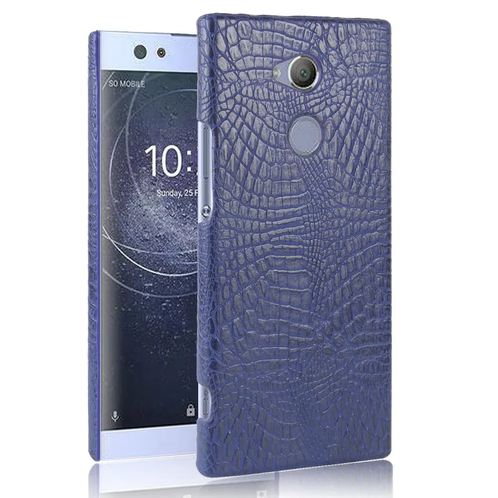 Защитный чехол из крокодиловой кожи для SONY Xperia XA2 ультра жесткий поликарбоната