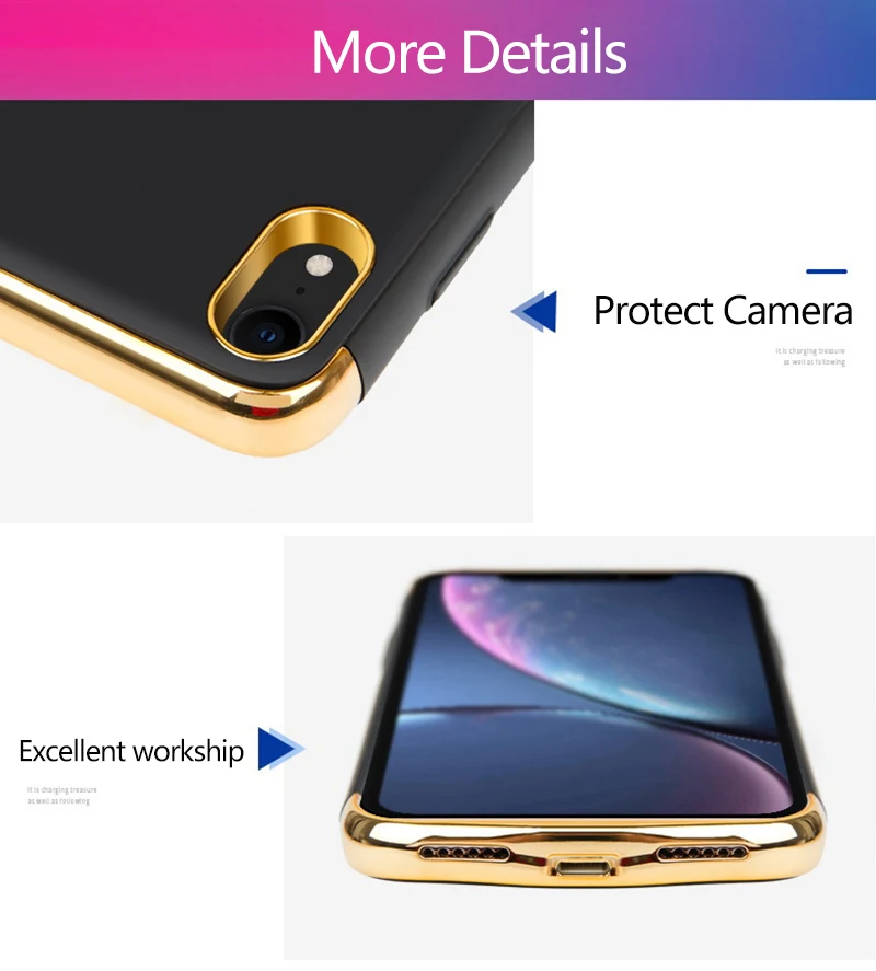 Батарея чехол для iPhone X XR XS xsmax 5500/6000 мА/ч, внешняя Батарея Зарядное устройство чехол резервного копирования Мощность банк Портативный Мощность зарядный чехол