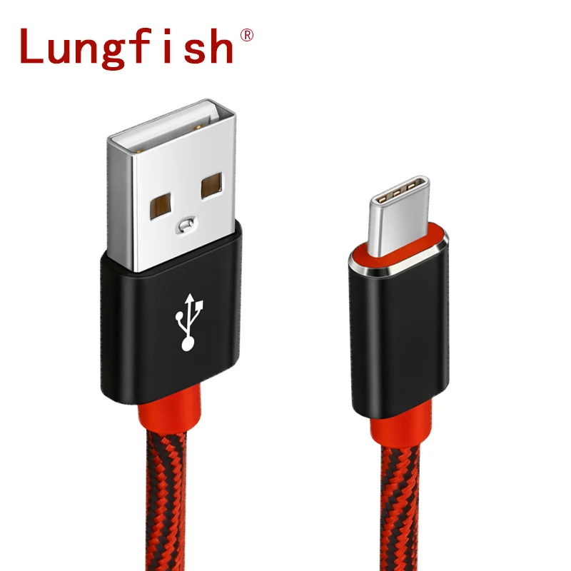 Кабель зарядный Lungfish с USB портом Тип C 1/2/3 м|Кабели для MP3/MP4-плееров| |