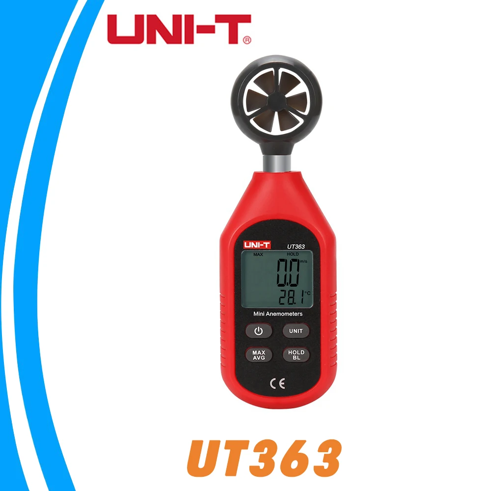 UNI T UT363 Мини Ручной Анемометр цифровой измеритель скорости ветра Тестер расхода
