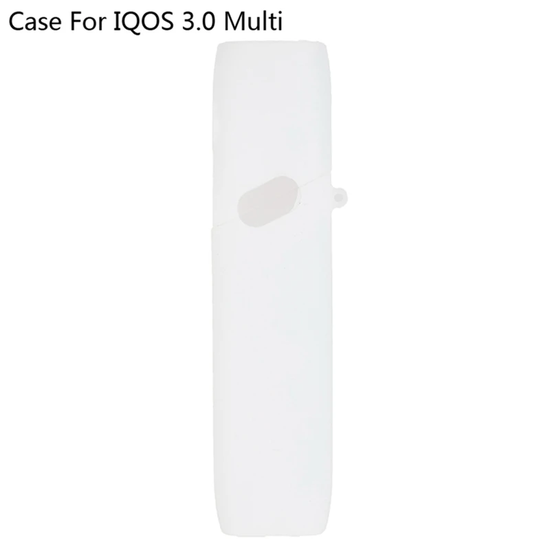 TP Черный Белый силиконовый чехол для IQOS 3,0 мульти электронная сигарета полный защитный чехол - Цвет: TP