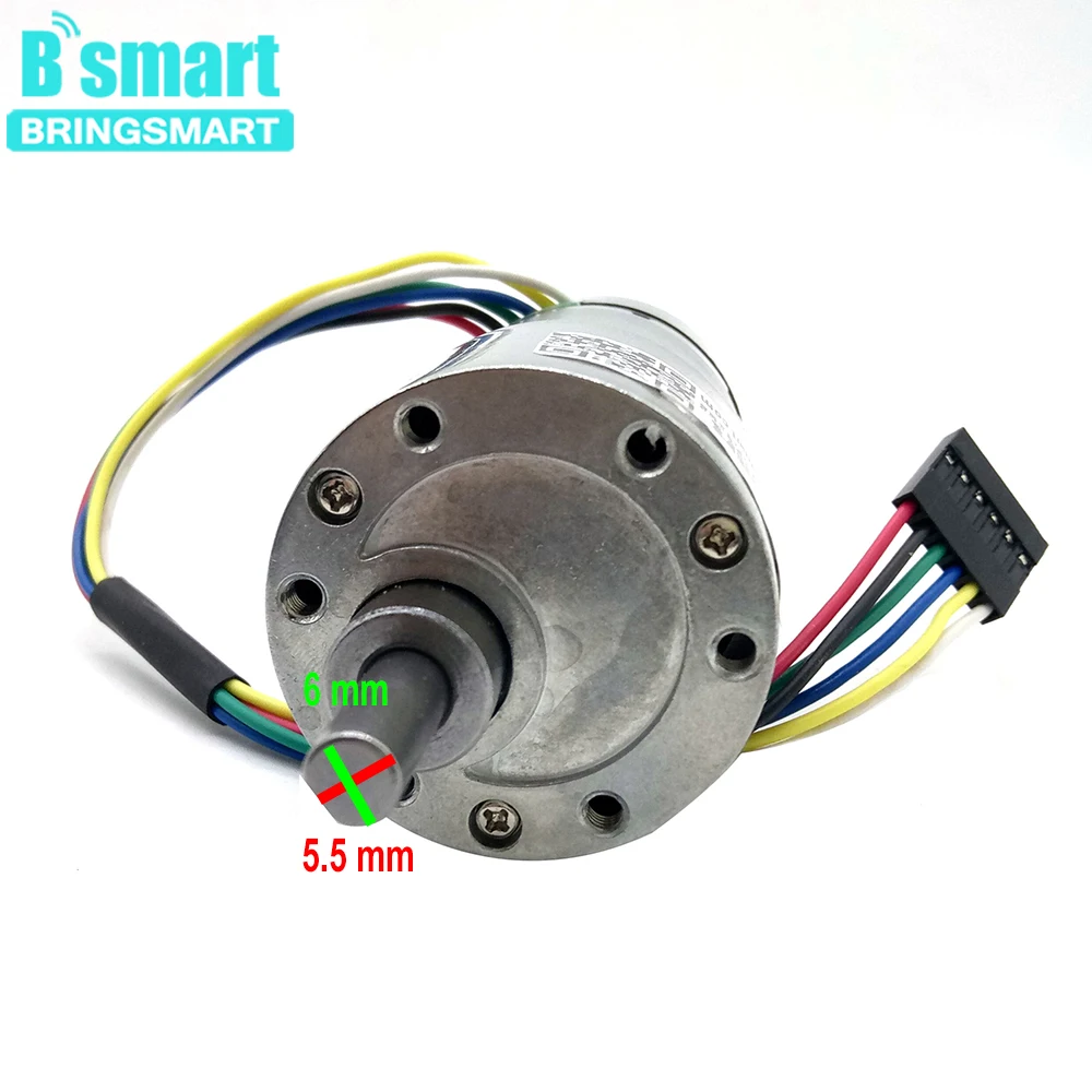 Bringsmart JGB37 3530GB 24 В постоянного тока Малый мотор редуктор 1600 об/мин энкодер 12 в