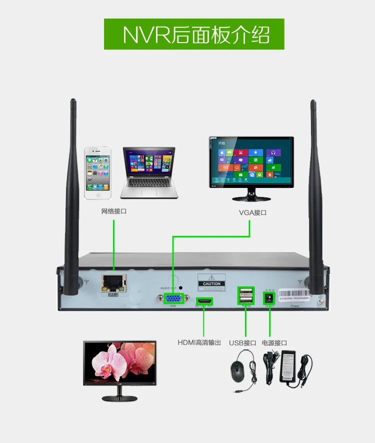 IMPORX Беспроводная CCTV система 960P 2 ТБ HDD 1.3MP 8CH NVR IP IR-CUT наружная камера безопасности
