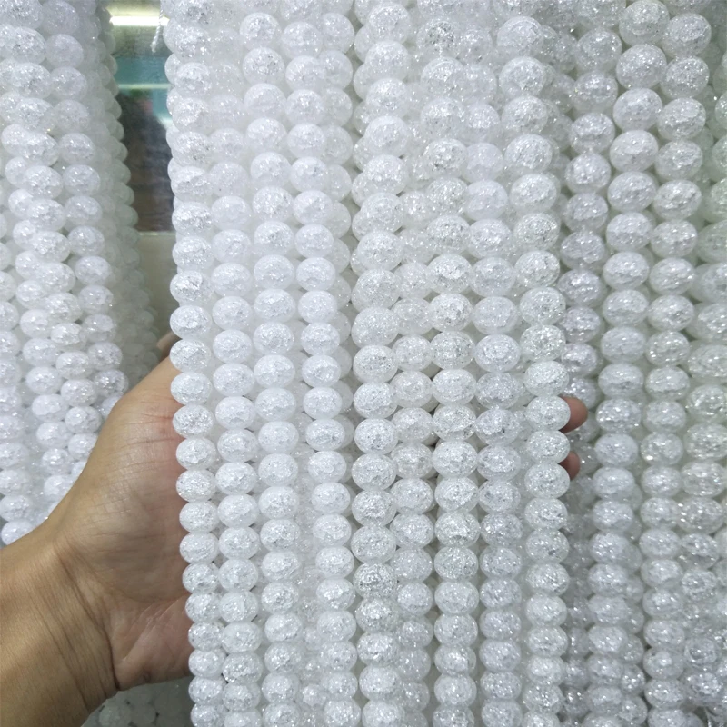 4 6 8 10 12 14 мм выбрать размер натуральный снег треснутый камень бусины белый