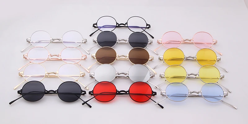 Long Keeper Round Sunglasses Men Women Fashion Retro Metal Sun Glasses Eyeglasses Eyewear Spectacles HD Lens Shade UV400 Outdoor