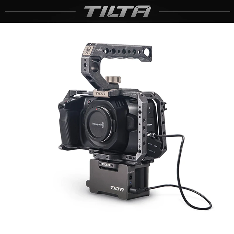 TILTA BMPCC 4K Camera Cage kit accessories V mount battery Baseplate Gold mount plate and F970 battery plate
