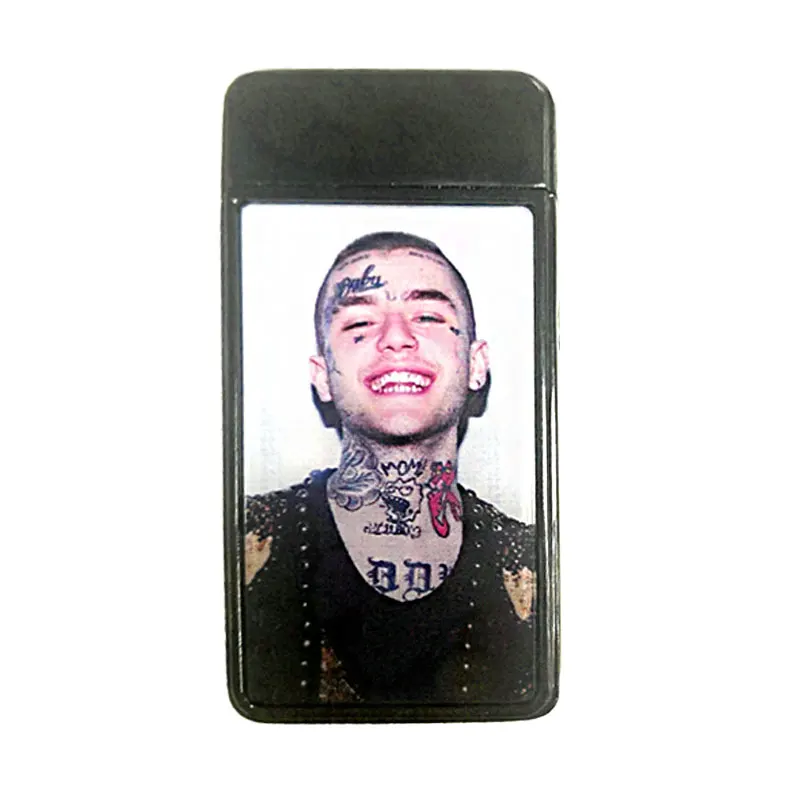 3 6*7 см Lil Peep Plasma Зажигалка пользовательский лазерный логотип перезаряжаемая USB