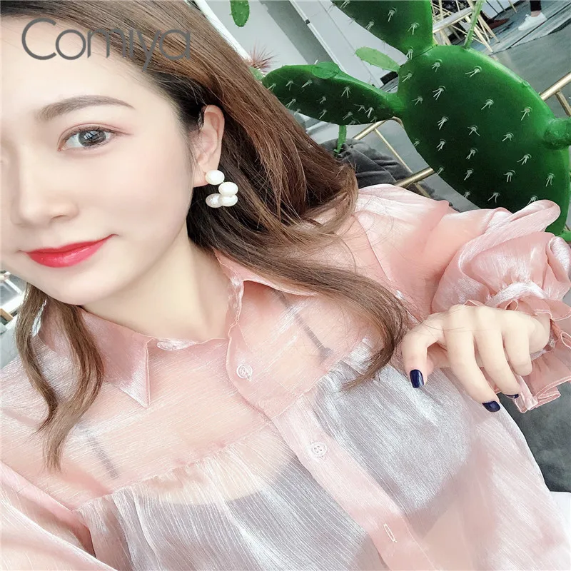 Женские винтажные серьги-подвески Comiya большие акриловые серьги с жемчугом из