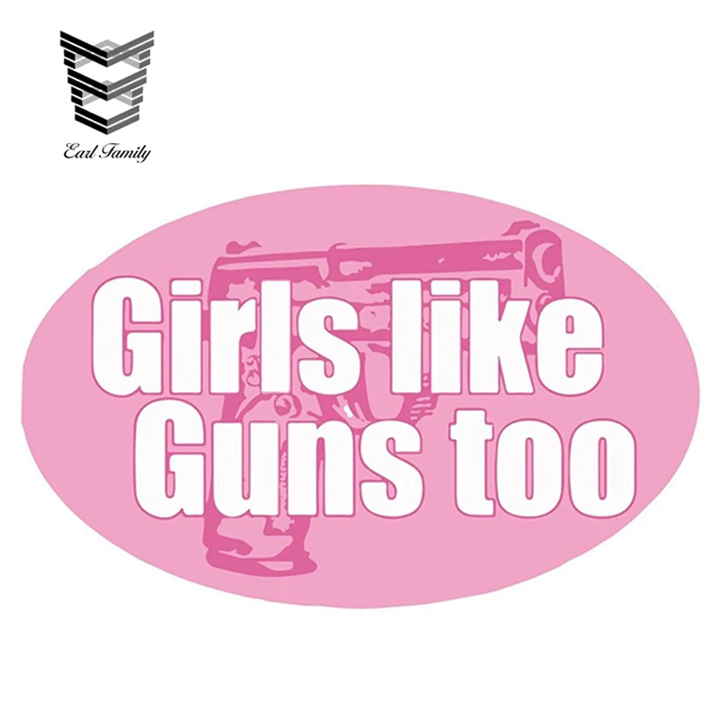 EARLFAMILY 12 см x 7 6 девушки как пистолеты Too Women NRA переводная наклейка Molon Labe Ruger