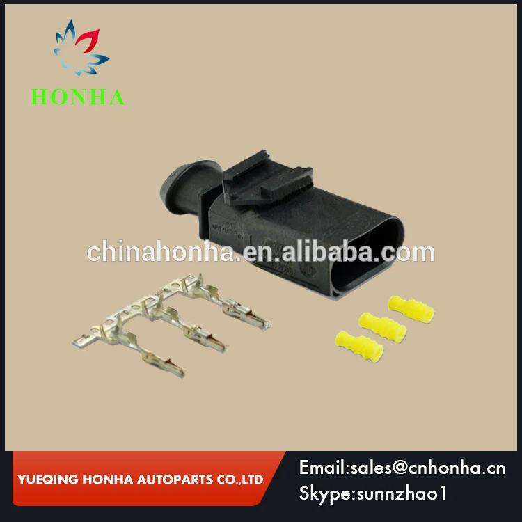 Бесплатная доставка, 10/20/50/100 шт./партия, VAG 3-контактный Штекерный Водонепроницаемый Электрический автомобильный разъем 1j0973803