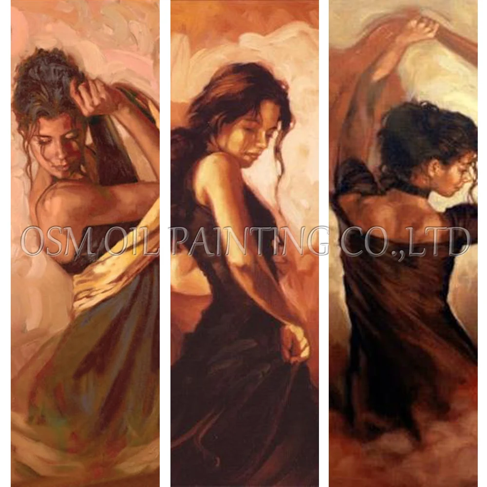 Искусный художник ручная роспись красивая Испанская танцовщица картина маслом