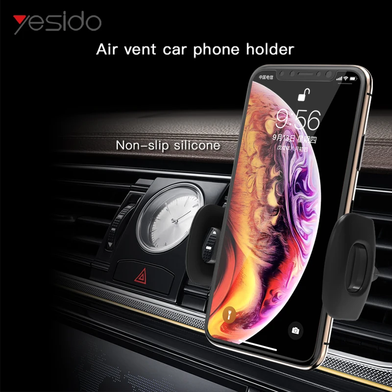 yesido universal car phone holder stand for phone in car air vent mount holder for iphone samsung s10 mobile support phone stand free global shipping
