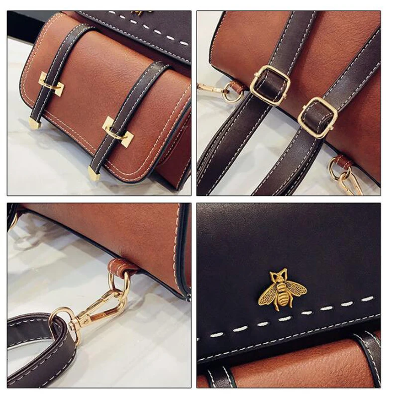 Женский винтажный рюкзак из искусственной кожи Little Bee простой в консервативном