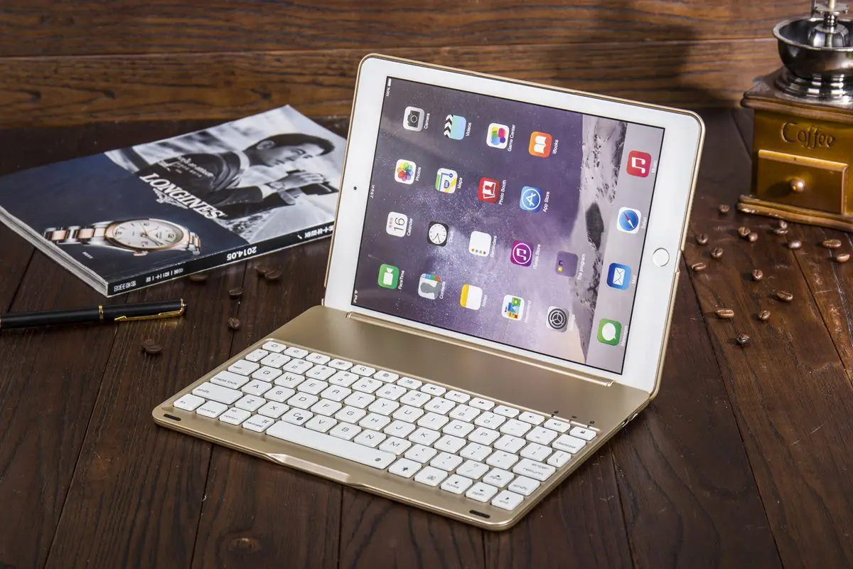 Клавиатура для iPad, A1893, цветная подсветка, беспроводная, Bluetooth клавиатура, чехол, для iPad 9,7, алюминиевый сплав, Fundas