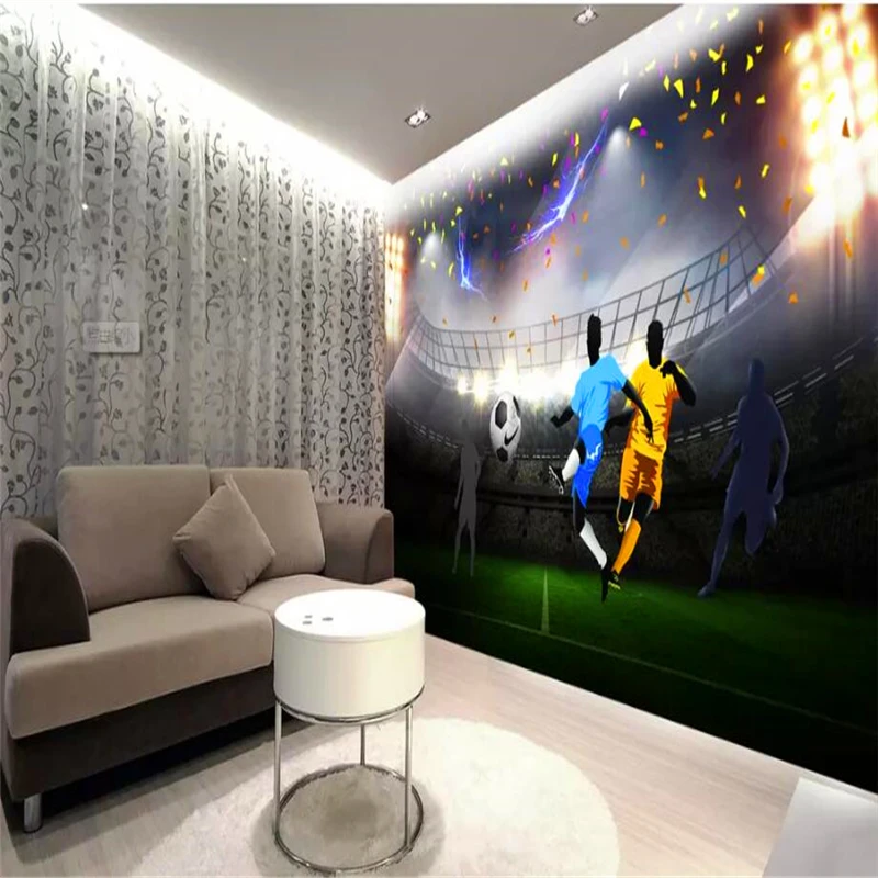 High-definition giant football field 3D backdrop wall | Обустройство дома